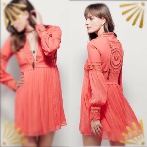 Free People Festival Dress- Coral size 4